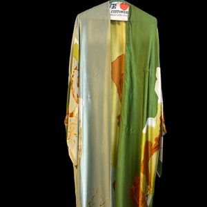 PURE ELEGANCE SEABREEZE SATIN KIMONO